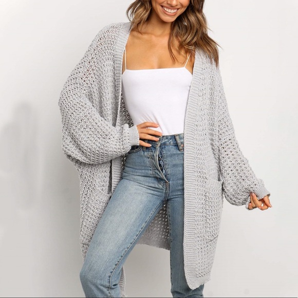 Stormi Grey Spells BoHo Big Pocket Open Cardigan - Picture 2 of 4